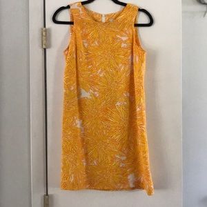 Amanda Uprichard Yellow Floral Shift Dress 0/P